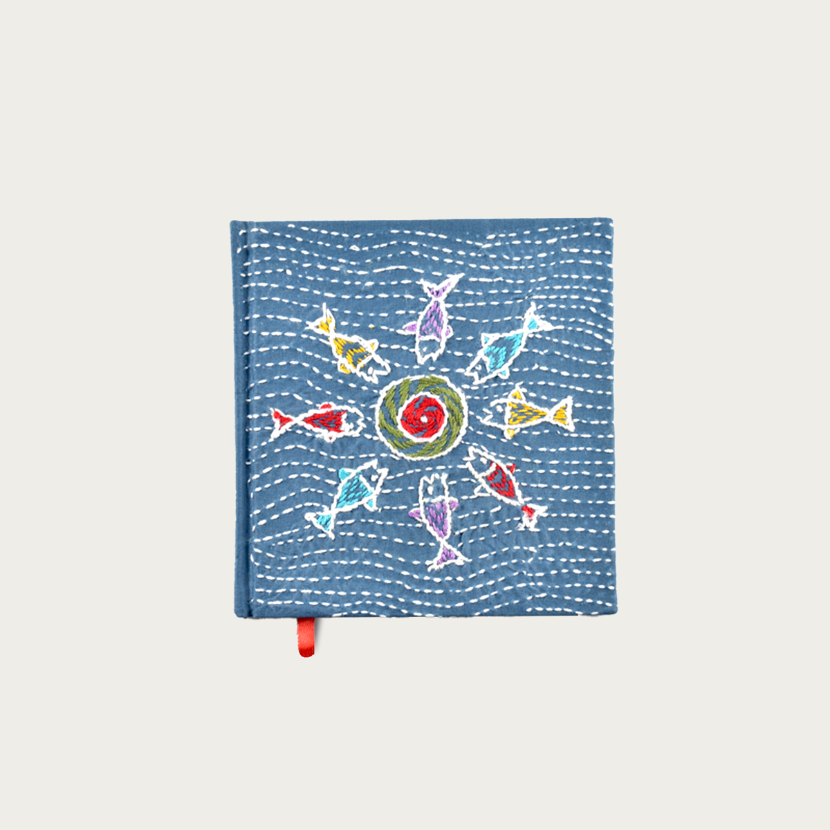 Nakshi Notebook Fish Circle Blue (Medium)