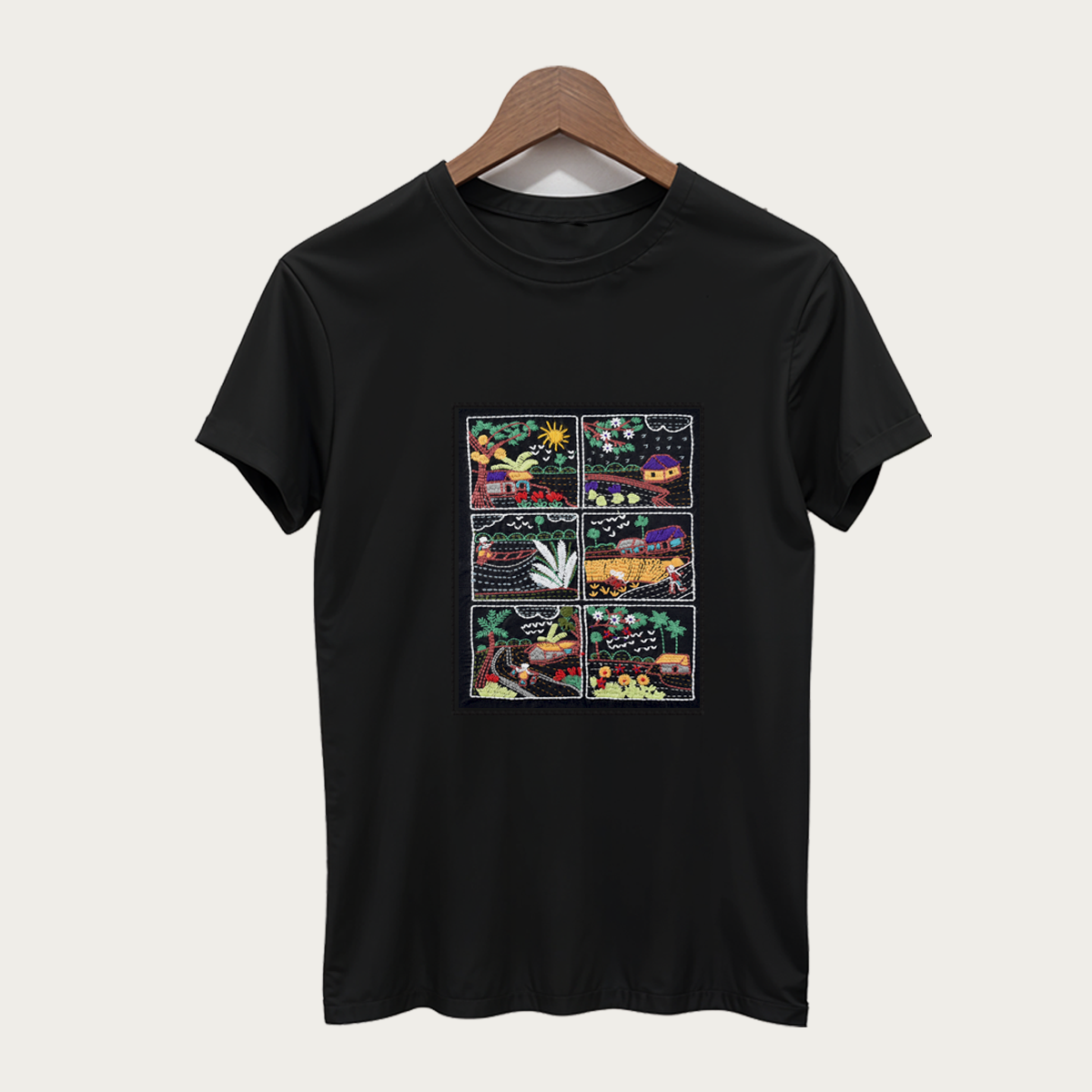 Nakshi Tshirt Six Season (Black)