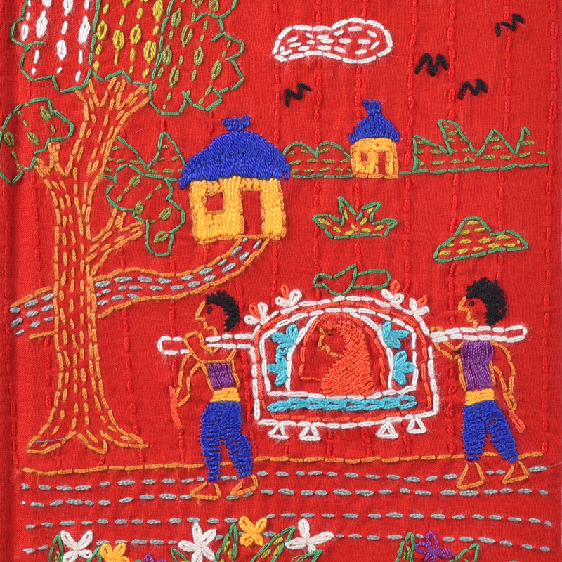 Nakshi Notebook Palki Red (Regular)